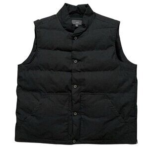 Vince Puffer Vest Mens Size 2XL 90% Down Filling Button Pockets Gray